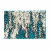 World Rug Gallery Contemporary Abstract Design Plush Shag Area Rug  2'x3' Turquoise 466TURQUOISE2X3